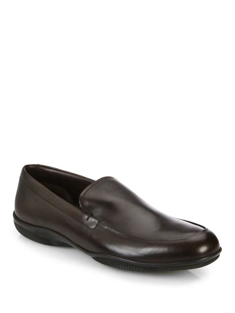 prada men's slip on shoes|prada men's moccasins.